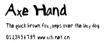 Axe Hand.ttf字體轉換器圖片