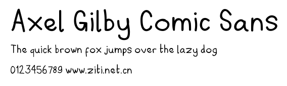 Axel Gilby Comic Sans.ttf字體轉換器圖片