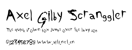 Axel Gilby Scranggler.ttf字體轉換器圖片