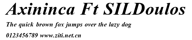 Axininca Ft SILDoulos.ttf字體轉換器圖片