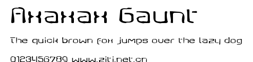 Axaxax Gaunt.ttf字體轉換器圖片