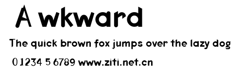 Awkward.ttf字體轉換器圖片