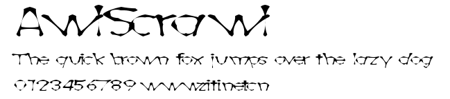 AwlScrawl.ttf字體轉換器圖片