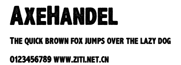 AxeHandel.ttf字體轉換器圖片