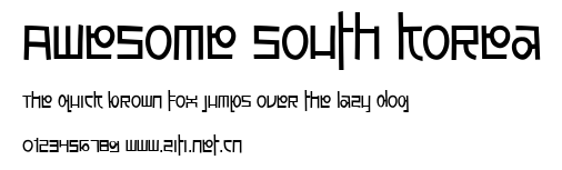 Awesome South Korea.ttf字體轉換器圖片