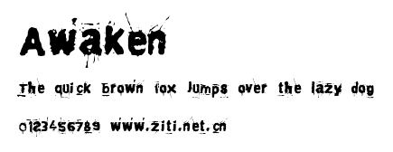 Awaken.ttf字體轉換器圖片