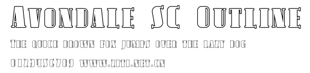 Avondale SC Outline.ttf字體轉換器圖片