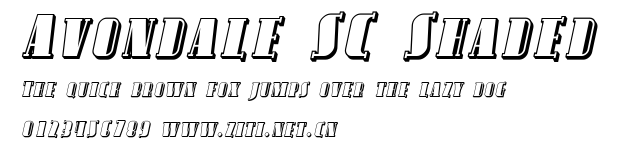 Avondale SC Shaded.ttf字體轉換器圖片