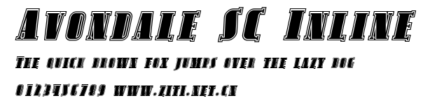 Avondale SC Inline.ttf字體轉換器圖片