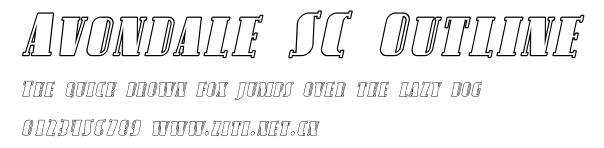 Avondale SC Outline.ttf字體轉換器圖片