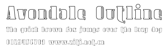 Avondale Outline.ttf字體轉換器圖片
