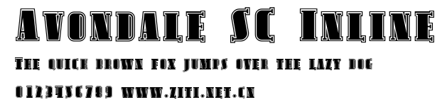 Avondale SC Inline.ttf字體轉換器圖片