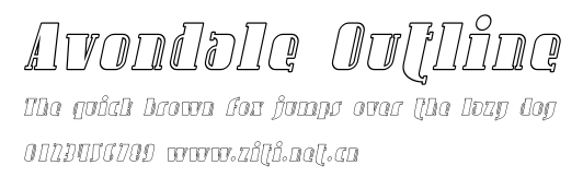 Avondale Outline.ttf字體轉換器圖片
