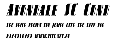 Avondale SC Cond.ttf字體轉換器圖片