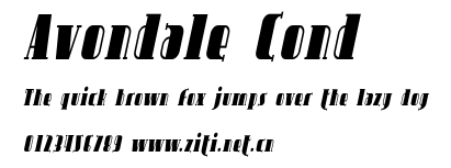 Avondale Cond.ttf字體轉換器圖片