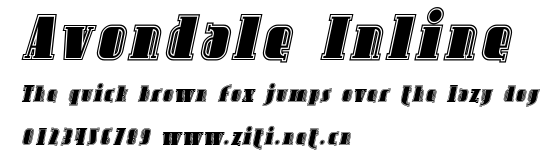 Avondale Inline.ttf字體轉換器圖片