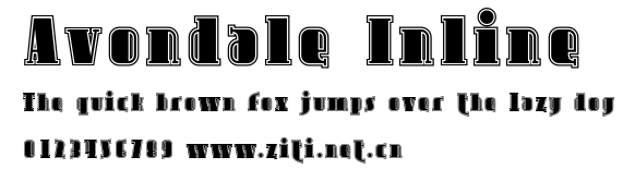 Avondale Inline.ttf字體轉換器圖片