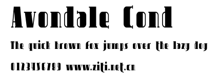 Avondale Cond.ttf字體轉換器圖片