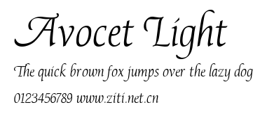 Avocet Light.ttf字體轉換器圖片