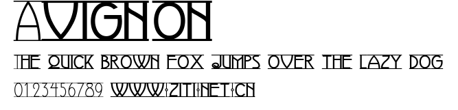 Avignon.ttf字體轉換器圖片