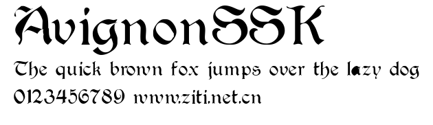 AvignonSSK.ttf字體轉換器圖片