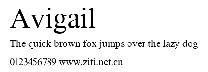 Avigail.ttf字體轉換器圖片