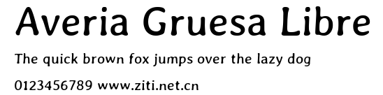 Averia Gruesa Libre.ttf字體轉換器圖片