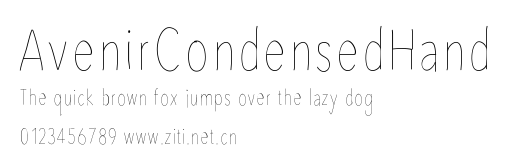 AvenirCondensedHand.ttf字體轉換器圖片