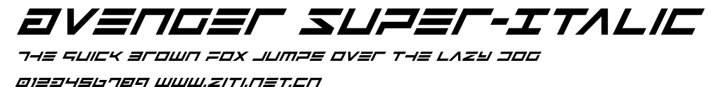 Avenger Super-Italic.ttf字體轉換器圖片