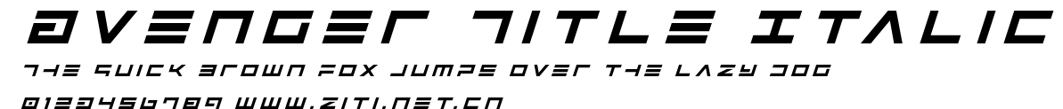 Avenger Title Italic.ttf字體轉換器圖片