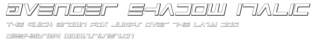 Avenger Shadow Italic.ttf字體轉換器圖片