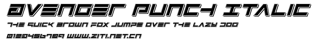 Avenger Punch Italic.ttf字體轉換器圖片