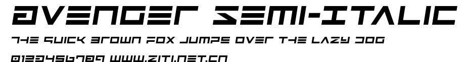 Avenger Semi-Italic.ttf字體轉換器圖片