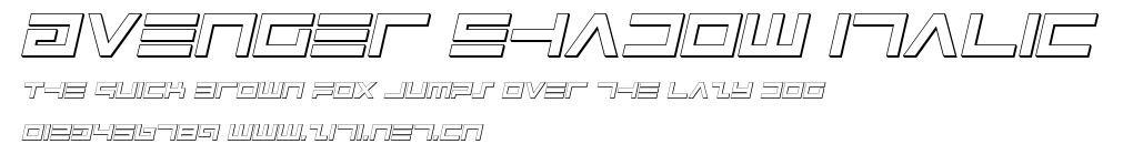 Avenger Shadow Italic.ttf字體轉換器圖片