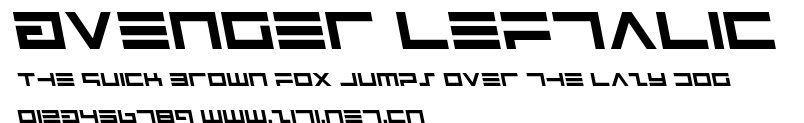 Avenger Leftalic.ttf字體轉換器圖片