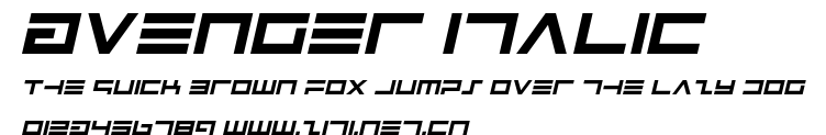 Avenger Italic.ttf字體轉換器圖片