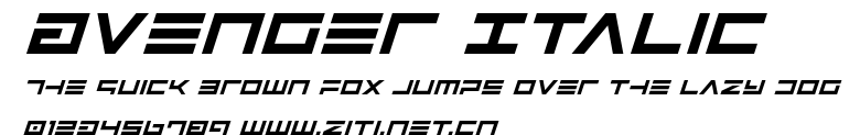 Avenger Italic.ttf字體轉換器圖片