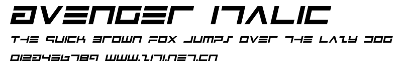 Avenger Italic.ttf字體轉換器圖片