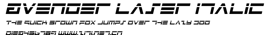 Avenger Laser Italic.ttf字體轉換器圖片