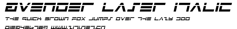 Avenger Laser Italic.ttf字體轉換器圖片