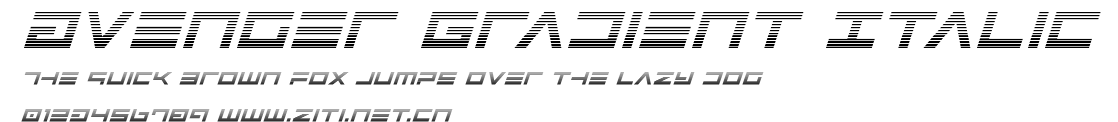 Avenger Gradient Italic.ttf字體轉換器圖片