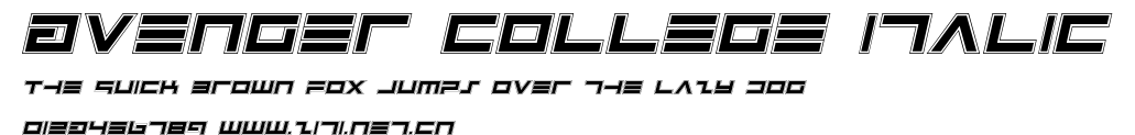 Avenger College Italic.ttf字體轉換器圖片