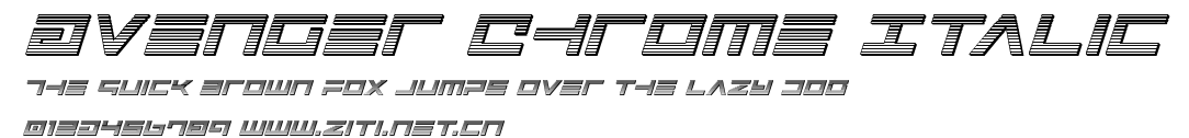 Avenger Chrome Italic.ttf字體轉換器圖片