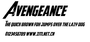 Avengeance.ttf字體轉換器圖片