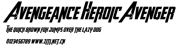 Avengeance Heroic Avenger.ttf字體轉換器圖片