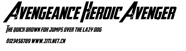 Avengeance Heroic Avenger.ttf字體轉換器圖片