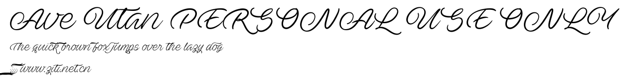 Ave Utan PERSONAL USE ONLY.ttf字體轉換器圖片