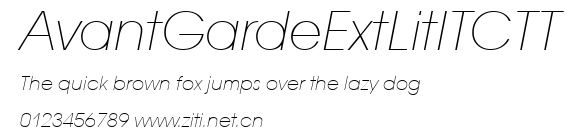 AvantGardeExtLitITCTT.ttf字體轉換器圖片