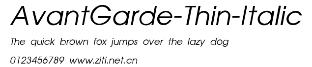 AvantGarde-Thin-Italic.ttf字體轉換器圖片