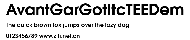 AvantGarGotItcTEEDem.ttf字體轉換器圖片